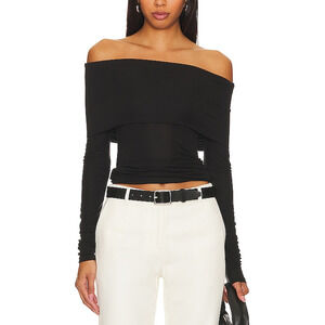 Rue Sophie 'Triomphe' Black Lyocell Top Size M